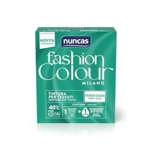 Nuncas Fashion Colour Milano - Vert Jade - Kit de teinture textile - Pr&ecirc;t &agrave; l'emploi avec lessive post-traitement (180 g - 75 ml)
