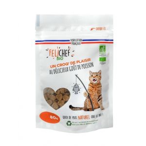 Felichef Friandise Une Croq de Plaisir pour de Belles Dents Bio au Savoureux Goût de Poisson 80g