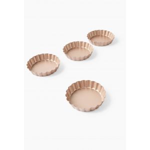 Monoprix Maison 4 moules à tartelettes, anti-adhésif, 10cm de diamètre,