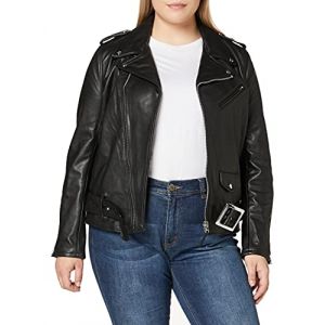 Schott NYC Femme Lcw1637 Blouson Cuir, Noir, L EU