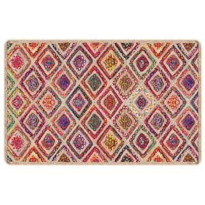 VidaXL Tapis Lavable Antidérapant, Moquette de Sol, Carpette de Chambre à Coucher Salon Salle de Séjour, Moderne, Multicolore 190x300 cm