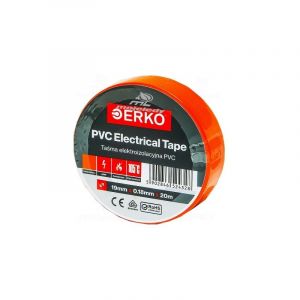 Erko Ruban adhésif isolant électrique PVC 19mm x 20m 8 pièces Orange - Réparation de câbles électriques - Très flexible avec une forte adhérence - Résistant aux produits chimiques, chatertone