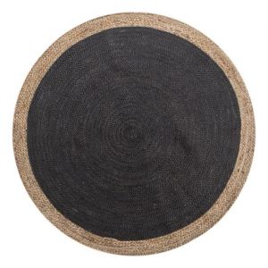Deko and Co Tapis juste naturel et noir Deco&Co &Oslash;120 cm