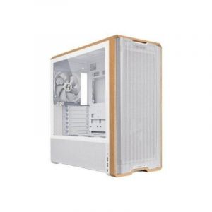 Lian Li Boîtier PC Lancool 217 ATX/EATX, acier/bois/verre trempé, blanc, aRGB + ventilation avancée