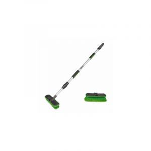 Ribimex Balai de lavage extensible avec brosse dure et brosse souple