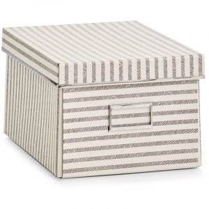 Zeller Bo&icirc;te d&eacute;corative en carton, conteneur verrouillable pour salon, bo&icirc;te d&eacute;corative fonctionnelle.
