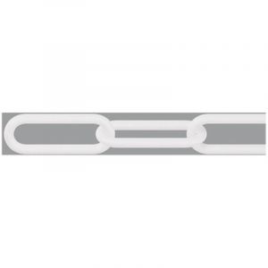 128961 Chaîne de signalisation blanc plastique 25 m - Dörner+helmer