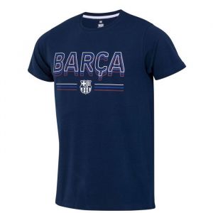 T-shirt homme - FC BARCELONA - Barça - Coton - Manches courtes - Bleu