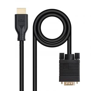 Nano cable Adaptateur de câble 10.15.4602 VGA Mâle vers HDMI Mâle 1,8 m Noir