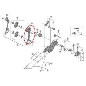 Shimano Chape moyenne externe pour derailleur arriere slx m7000
