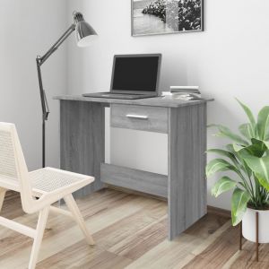 VidaXL Bureau Sonoma gris 100x50x76 cm Bois d'ingénierie Sonoma gris