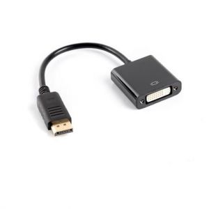 Lanberg - ad 0007 bk DisplayPort vesa-1.1 a (19 Broches) vers connecteur dvi-d (24 + 5 Broches) f Dual Link Adaptateur avec câble, 10 cm Noir