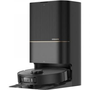 Dreame Aspirateur robot laveur X30 ultra 8300 Pa,Robot aspirateur et laveur avec vidage automatique et nettoyage automatique de la serpillière,6400mAh,Noir