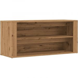 VidaXL Banc à chaussures chêne artisanal 100x35x45cm bois d'ingénierie, banc, banquette de couloir, siège de couloir, banc de couloir, banc d'entrée
