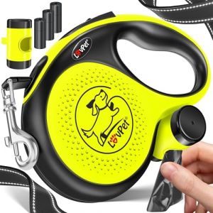 Lovpet - Laisse à Enrouleur pour Chiens pour Petits et Grands Chiens Poignée Ergonomique & Antidérapante Rallonge de Laisse 360° Mailles