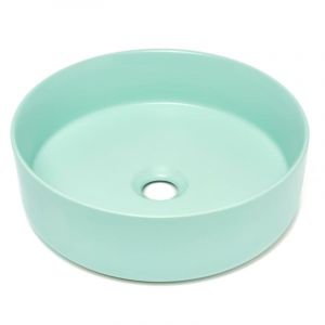Swiss Aqua Technologies Mood vasque à poser ronde 36x36 cm sans trou de robinetterie ni trop-plein, menthe (SATM3636LMGM)