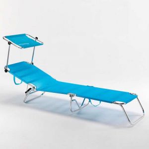 Beach and Garden Design Lit de plage pliant bain de soleil transat piscine portable CANCUN