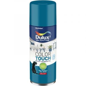 Image de Dulux Valentine Bombe de peinture Color touch bleu radieux RAL 5019 brill 400 ml