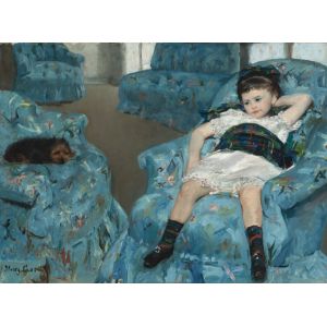 Image de Grafika Mary Cassatt : Petite Fille dans un Fauteuil Bleu, 1878