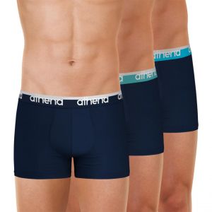 Athena Lot de 3 boxers homme Easy Bio bleu en coton