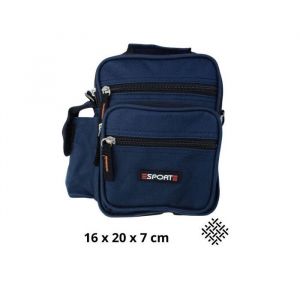 Sacoche homme - MAROMAX - Multi-Poches - Synth&eacute;tique - Bleu - Compacte 18x22x7cm