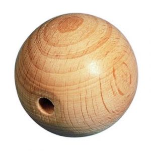 Rayher Boule en bois - &Oslash; 30 mm - Demi-perc&eacute;e &Oslash; 6 mm