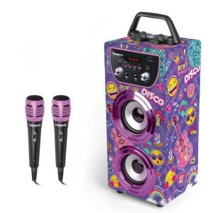 WorldBrands Enceinte Karaoke Bluetooth Karaoké Enfant 2 Microphones Trendix - Karaoke Enfant Top Singer