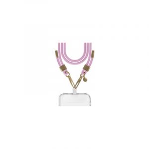 Force Case Cordon Nylon Avec Mousqueton Doré - Couleur : Rose - Modèle : Universel