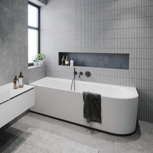 Riho Desire Baignoire d’angle, avec tablier, B087001005,