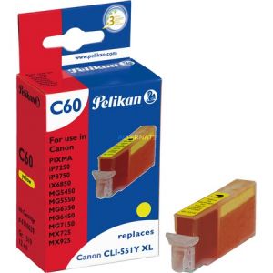 Pelikan 4110039 - Cartouche d'encre jaune C60 compatible Canon CLI-551J XL