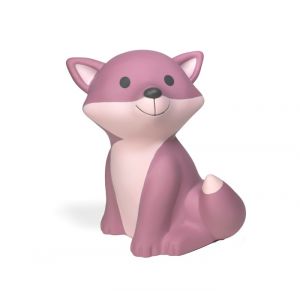 AC-D&eacute;co Tirelire C&eacute;sar - Renard - 13 cm - Rose