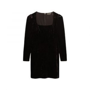 Superdry Robe courte en velours à encolure carrée femme