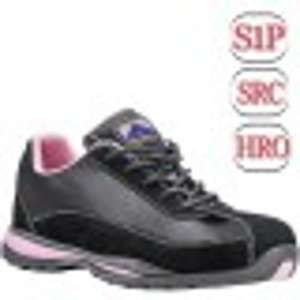 Portwest Baskets de sécurité femme basses S1P Trainer HRO Noir/Rose 43