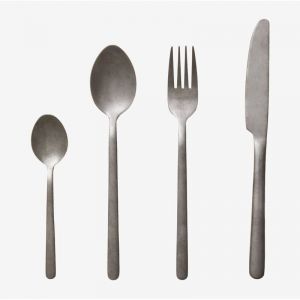 Couverts en acier inoxydable Gibara 16 pièces SKLUM Gris Chromé 14 - 22,5 cm