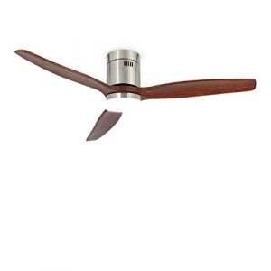 Ikohs Ventilateur de plafond réversible avec lumière LIGHTCALM NICKEL 40W DC