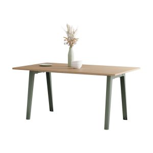 Image de Table à manger en chêne éco-certifié 160 x 95 cm piètements gris eucalyptus New Moder