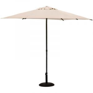 Hesperide Parasol droit inclinable en tissu "Soya" - Beige - 2,7 m