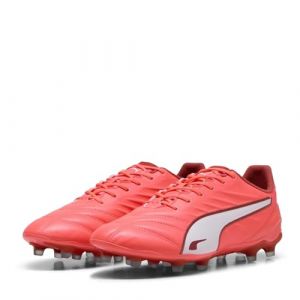 Puma Bottes de football king pro fg/ag rouge brillant/blanc/rouge