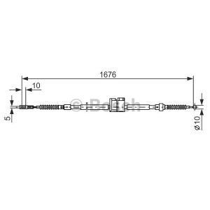 Image de Bosch Câble De Frein AUDI 1 987 477 815 441609722D,441609722D Tirette à câble, frein de stationnement