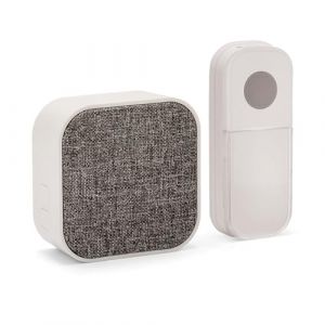 Velamp TAYLOR : Sonnette sans fil à piles, 150m, 36 mélodies. Blanc