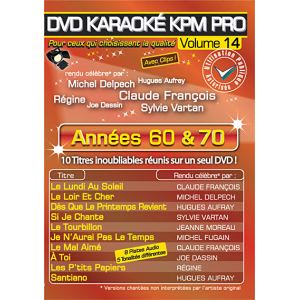 Karaoké Kpm Pro - Volume 14 : Années 60 et 70