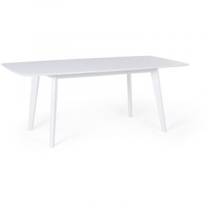 Image de Beliani Table de salle à manger blanche 150x195 SANFORD