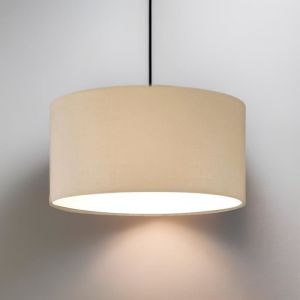 Abat-jour de plafond en tissu crème CGC LUCIA avec diffuseur givré