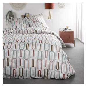 Today Parure de lit 2 personnes Coton 57 Fils Imprimé Elise