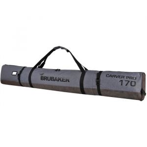 Brubaker 'Carver Performance' - Housse à Skis rembourrée - pour 1 Paire de Skis + Bâtons - 170 cm - Gris chiné/Noir