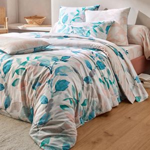 Drap plat rose en coton CLARA