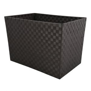 MSV Panier de rangement 43x30x30cm Effet Acier Taupe
