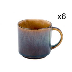 Cosy & Trendy 6 Gobelets en Porcelaine Quintana amber - 45cl