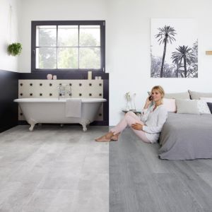 Gerflor Lame PVC autoplombante intenso Senso premium easy simba grey