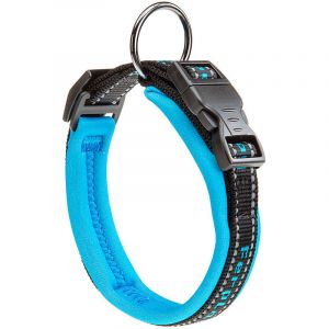 Image de Ferplast SPORT DOG C Collier pour chiens avec rembourrage soft. Différentes mesures et couleurs fluo.. Variante C20/43 - Mesures: A: 33÷43 cm - B: 20 mm - Bleu